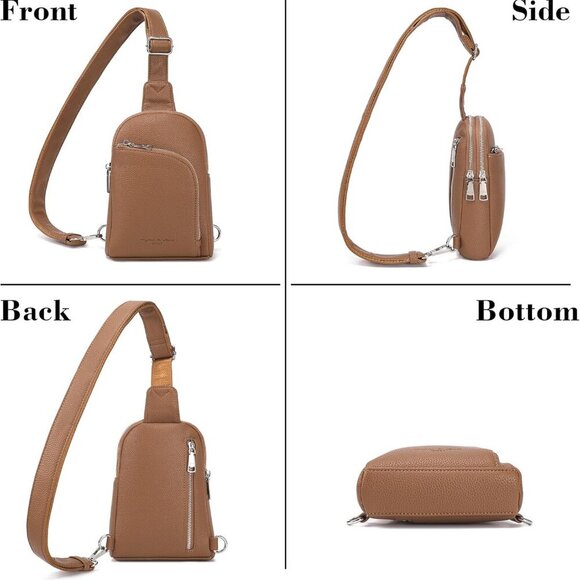 RFID Blocking Sling Bag Leather Crossbody Bags for Women Fanny Pack Cross Body f - Picture 7 of 9